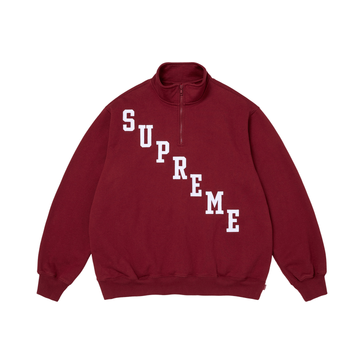 Supreme Slant Appliqué Half Zip Pullover 'Cardinal'