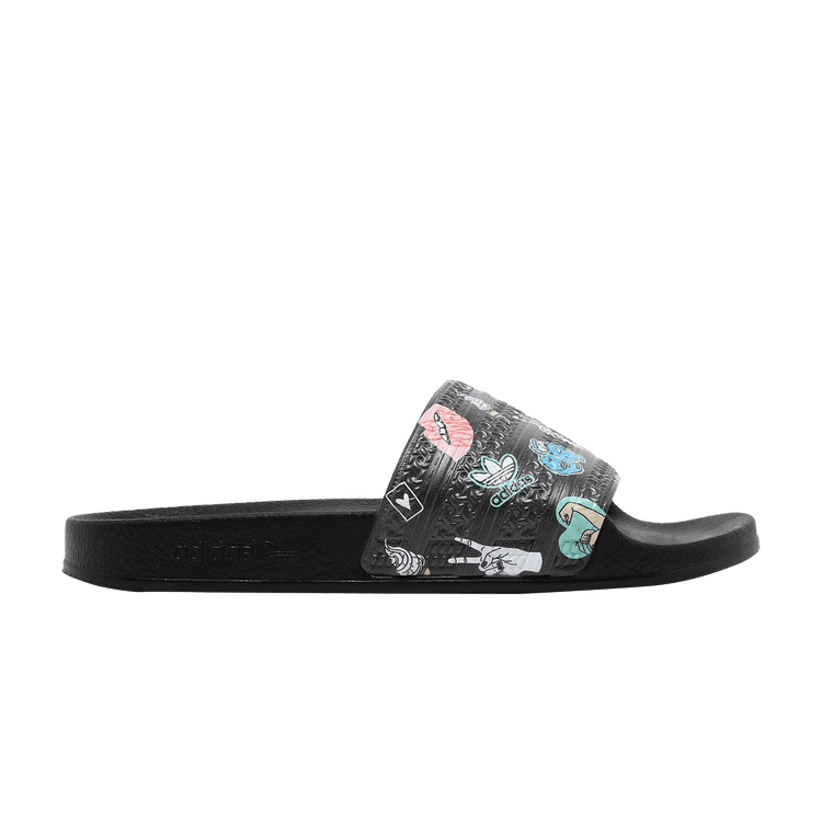 Adidas Adilette Slide J 'Empowering Graphics - Black'