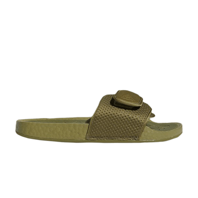 Pharrell x adidas Boost Slides 'Olive Cargo'