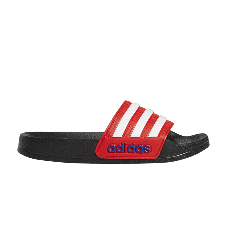 Adidas Adilette Shower Slides J 'Black Vivid Red
