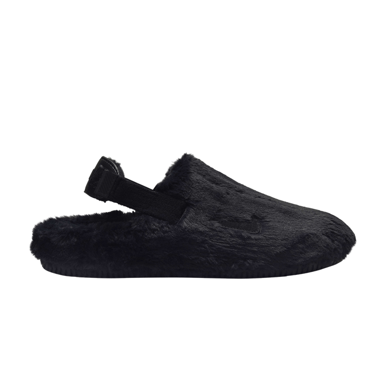 Nike Wmns Calm Mule SE 'Triple Black Fur'