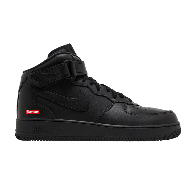 Supreme x Nike Air Force 1 Mid 'Box Logo - Triple Black'
