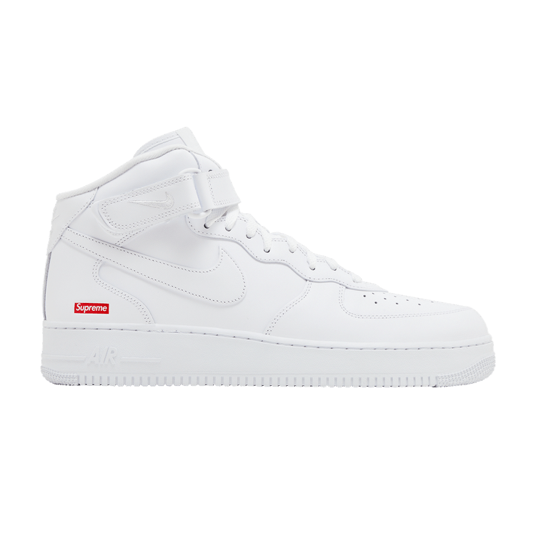 Supreme x Nike Air Force 1 Mid 'Box Logo - Triple White'