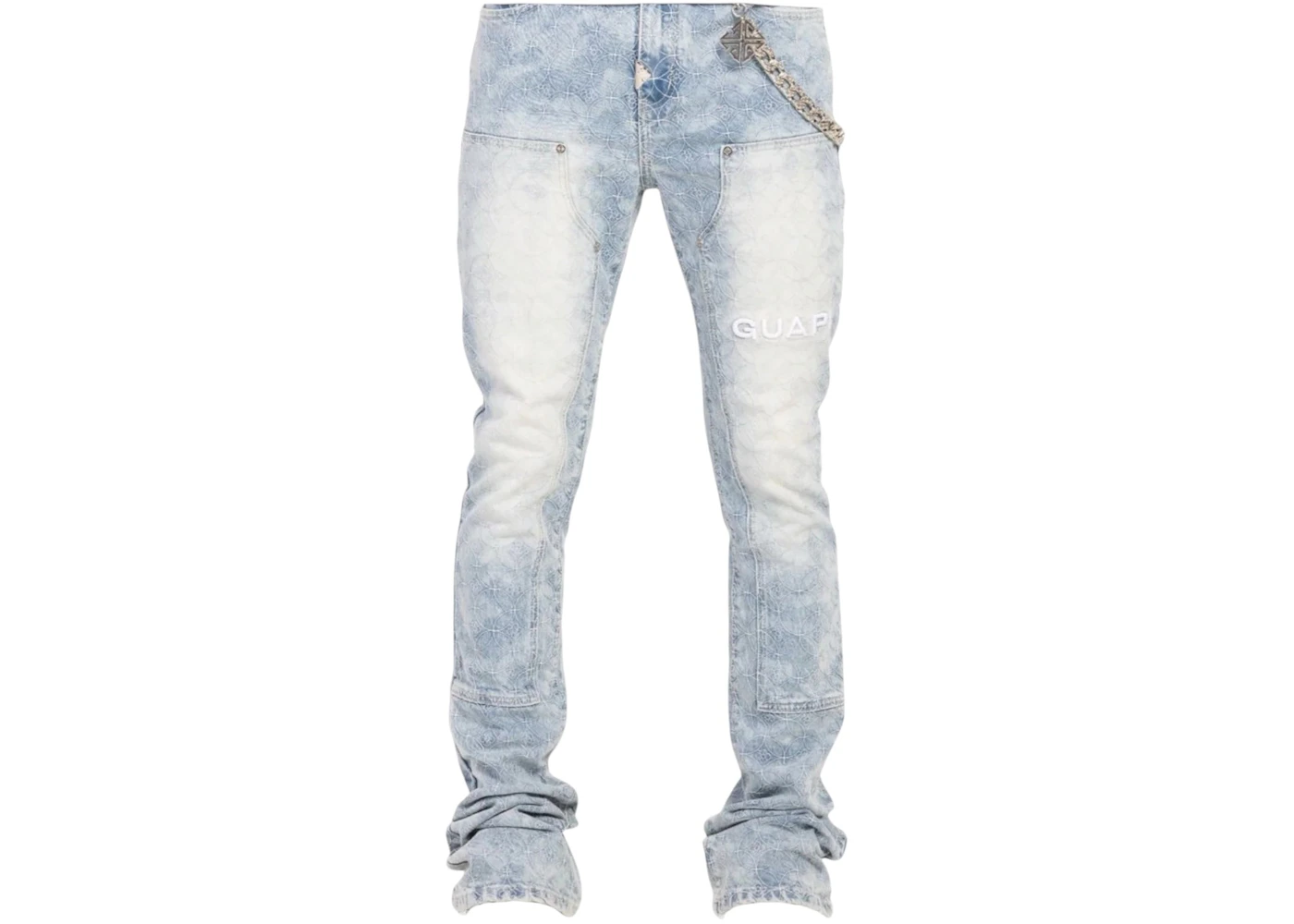Guapi Sashiko Denim Jeans Aqua Blue