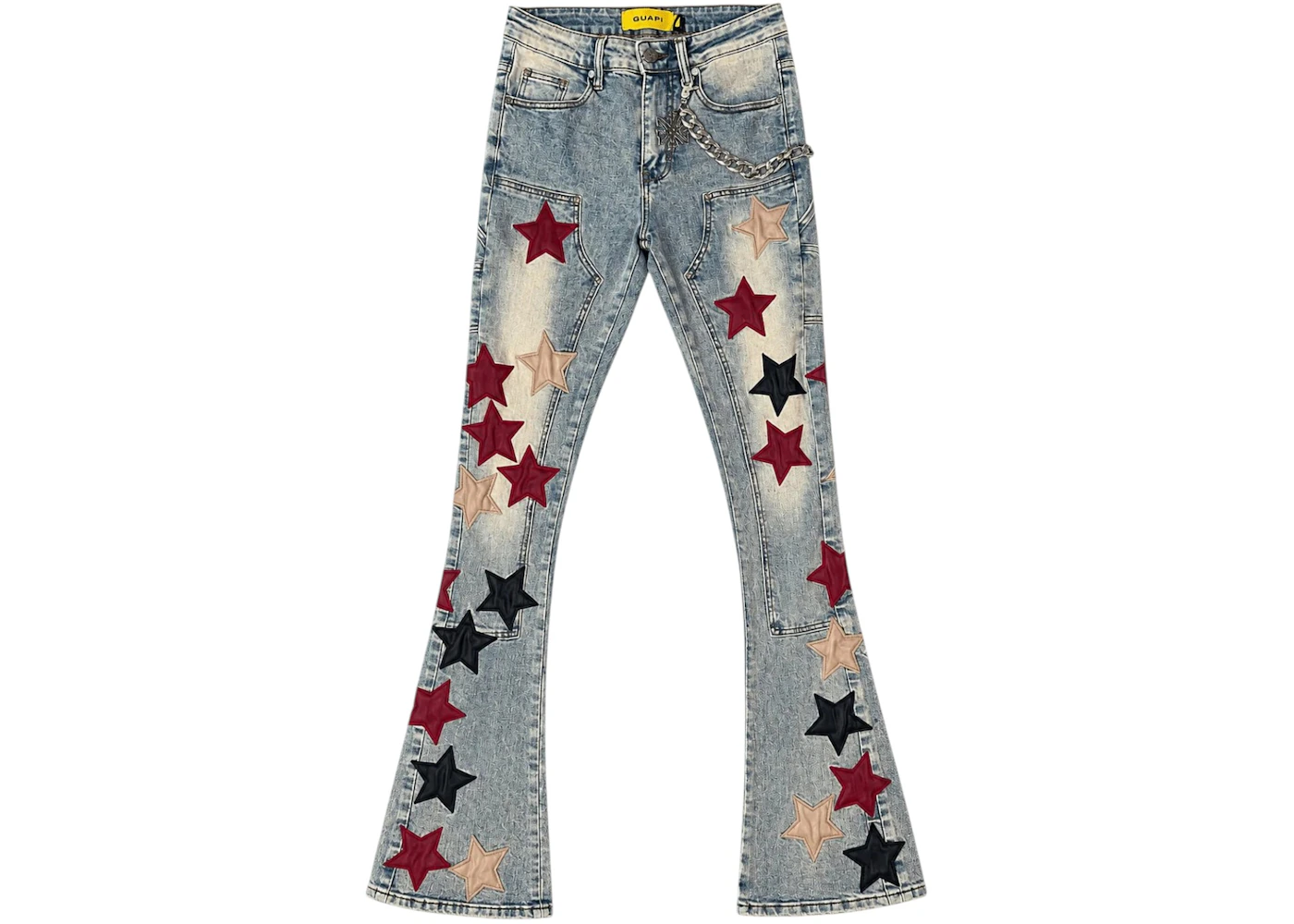 Guapi Wine Red Vintage Stars Denim Jeans Vintage Denim