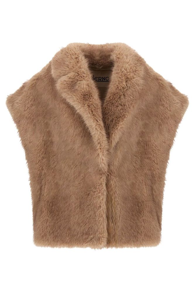 Herno Tocco Long Hair Faux Fur Vest