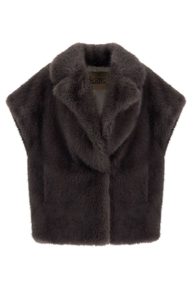 Herno Tocco Long Hair Faux Fur Vest