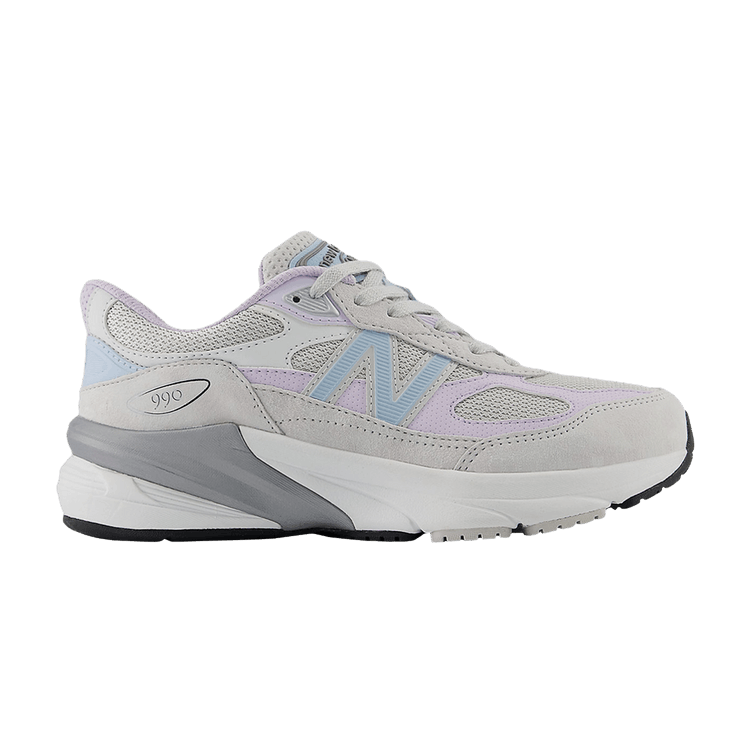 New Balance 990v6 Big Kid 'Grey Matter Bright Lavender'