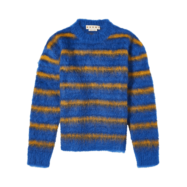 Marni Fuzzy Striped Sweater 'Blue'