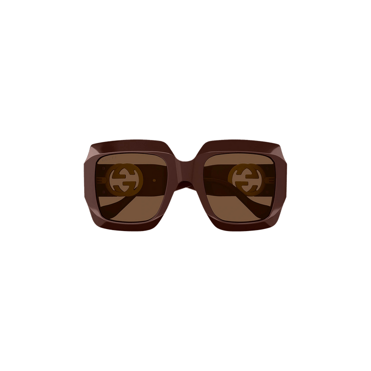 Gucci Square Sunglasses 'Brown'