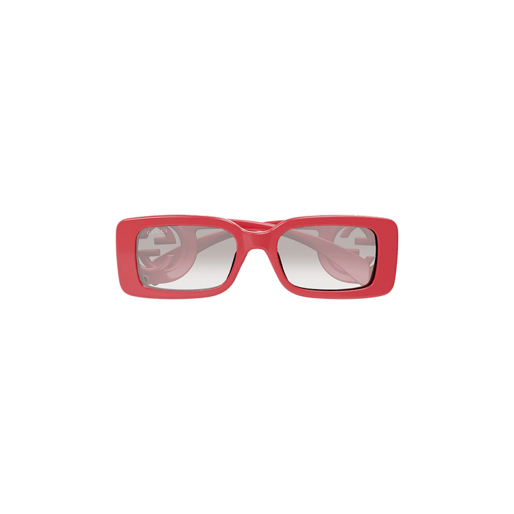 Gucci Rectangular Frame Sunglasses 'Red'