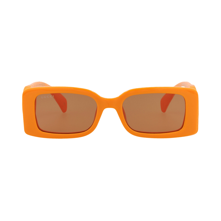 Gucci Square Injection Sunglasses 'Orange/Brown'