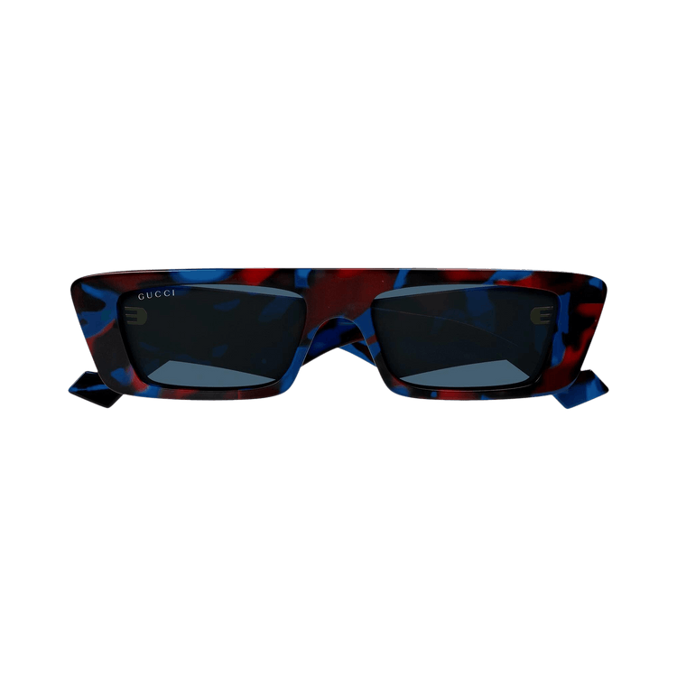 Gucci Flattop Frame Sunglasses 'Havana/Blue'