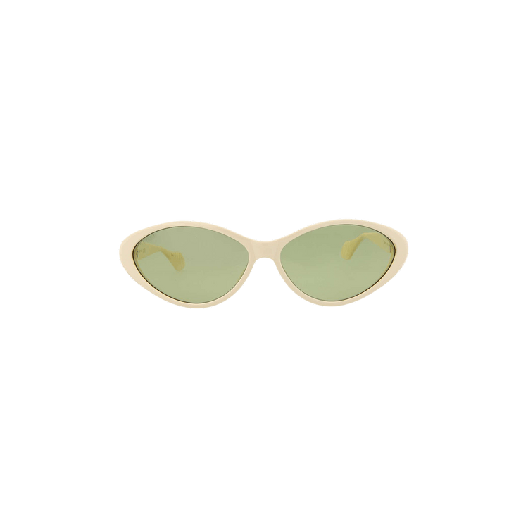 Gucci Wrap Around Sunglasses 'Ivory/Green'