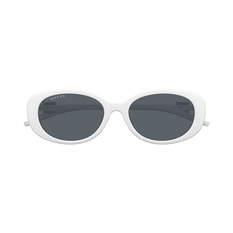 Gucci Oval Sunglasses 'White'