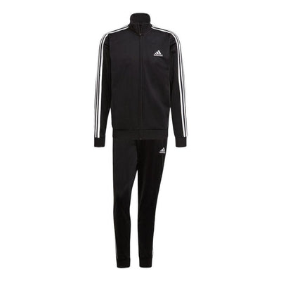 adidas Essentials 3-Stripes Track Suit Asia Sizing 'Black White'