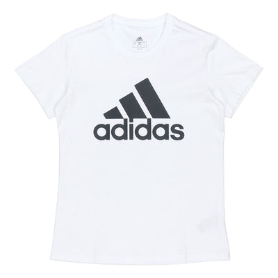 (WMNS) adidas Essentials Logo T-Shirt 'White Black'