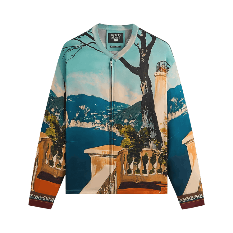 Kith x Giorgio Armani Capri Long Sleeve Zip-Up Shirt 'Multi'