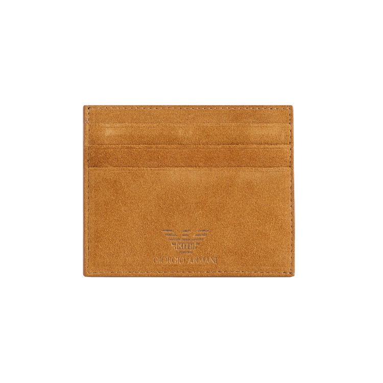 Kith Giorgio Armani & Suede Card Holder 'Tan'