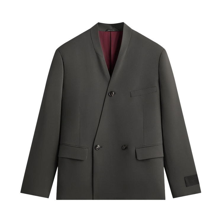 Kith Giorgio Armani & &Kin Milano Crepe Collarless Jacket 'Dark Ash'