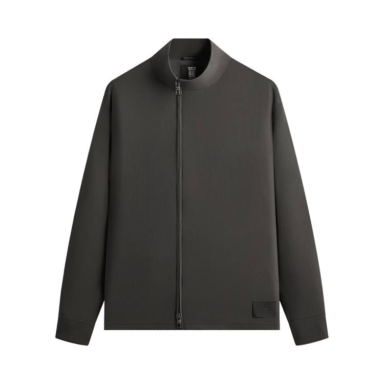 Kith Giorgio Armani & &Kin Asymmetrical Zip Front Shirt 'Dark Ash'
