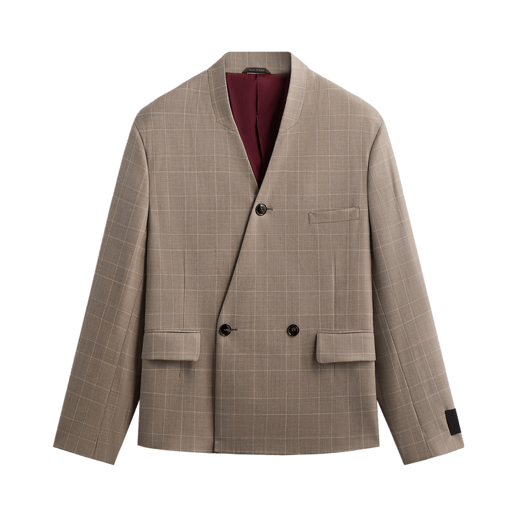 Kith &Kin x Giorgio Armani Single Breasted Collarless Jacket 'Dark Ash'