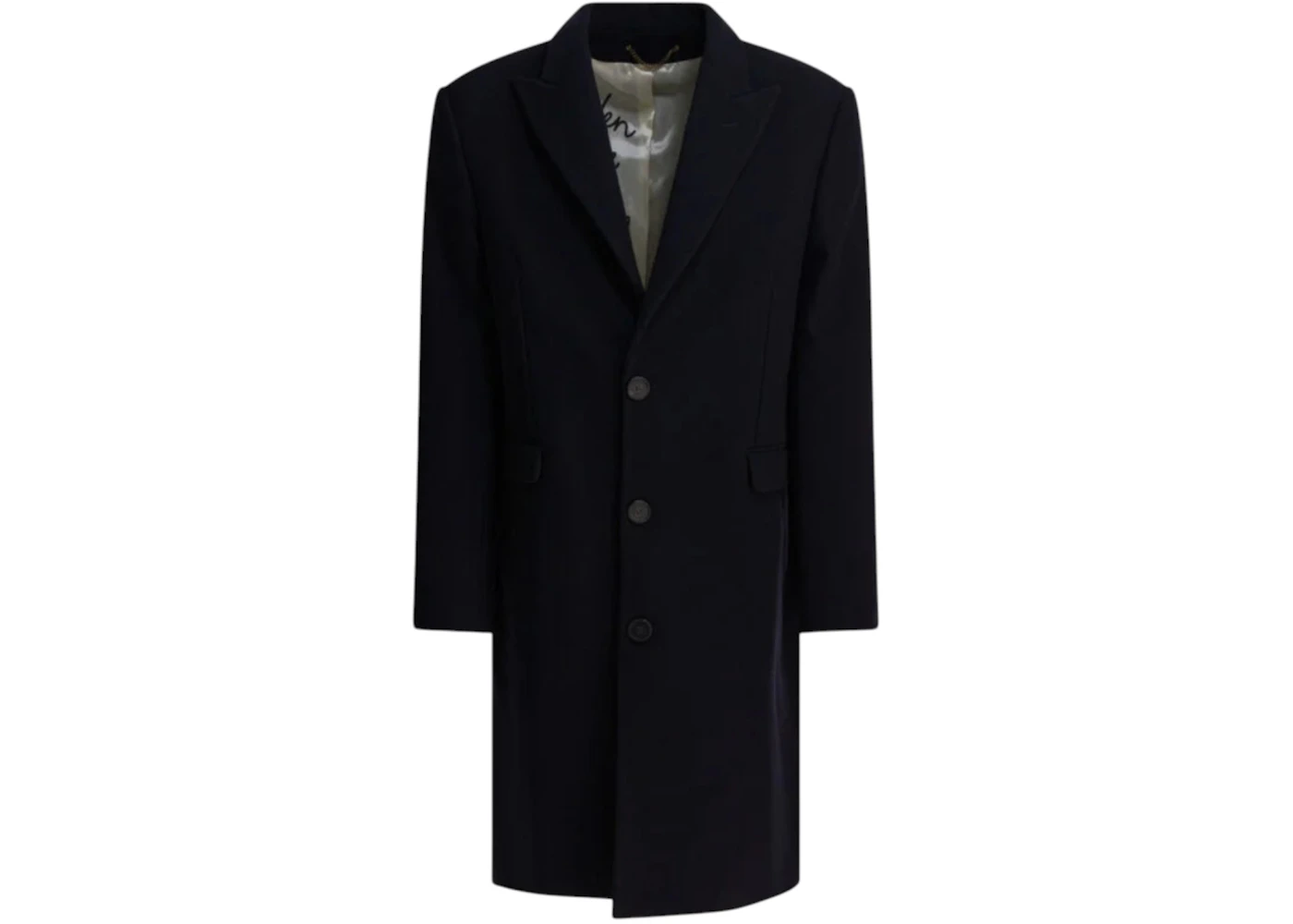 Golden Goose Single-Breasted Wool Coat Blue