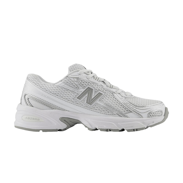New Balance 740 Big Kid Wide 'White Silver Metallic'