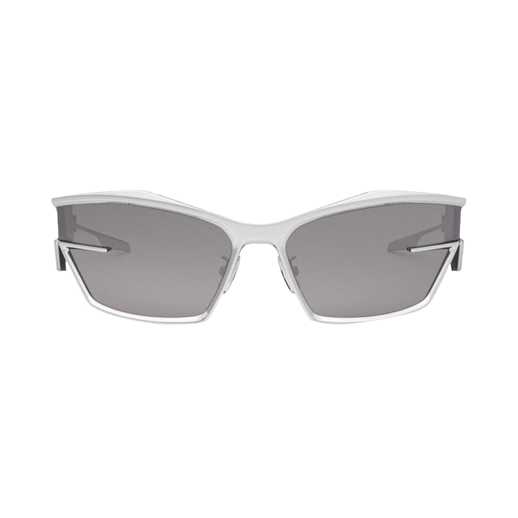 Givenchy Wraparound Frame Sunglasses 'Shiny Palladium/Smoke'