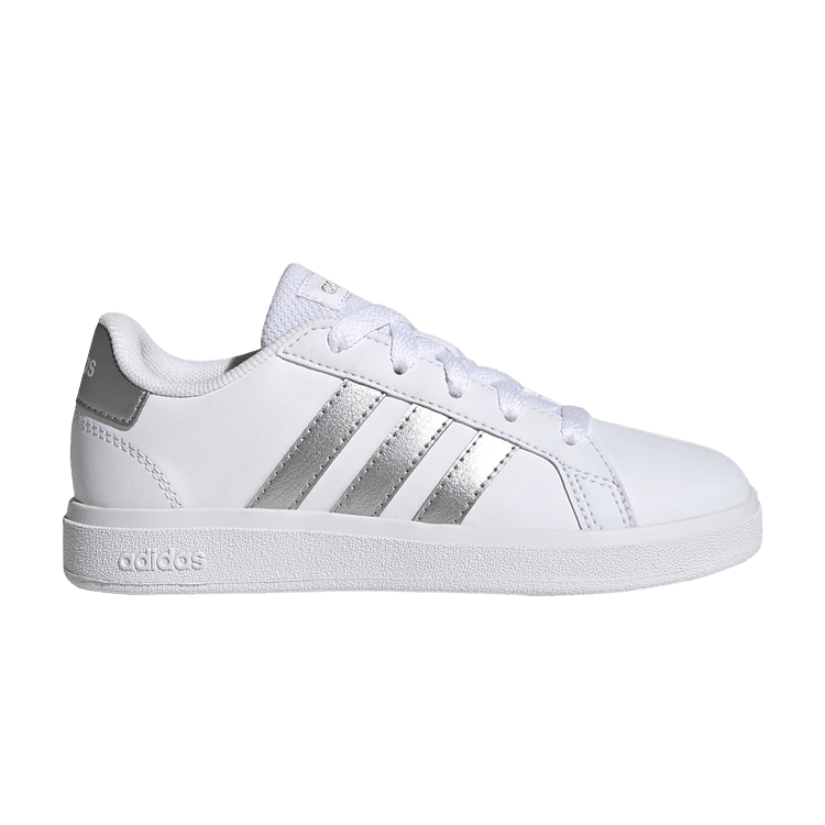 Adidas Grand Court 2.0 Big Kid 'White Matte Silver'