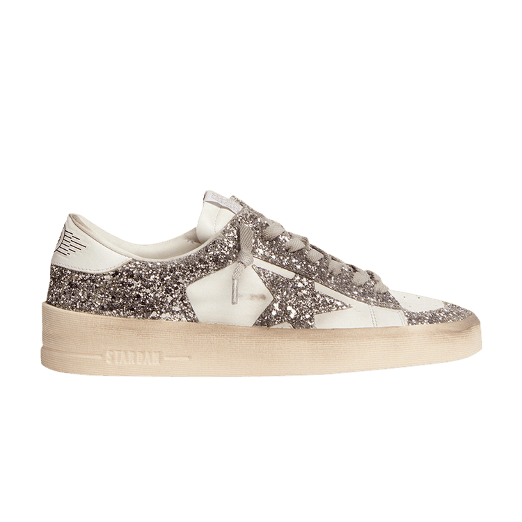 Golden Goose Wmns Stardan 'White Silver Glitter'