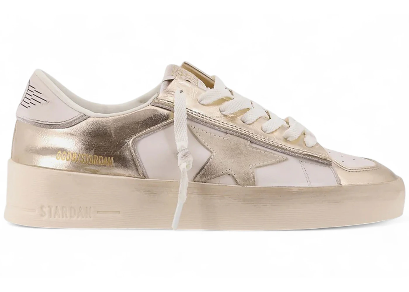 Golden Goose Stardan White Metallic Gold (Women's)
