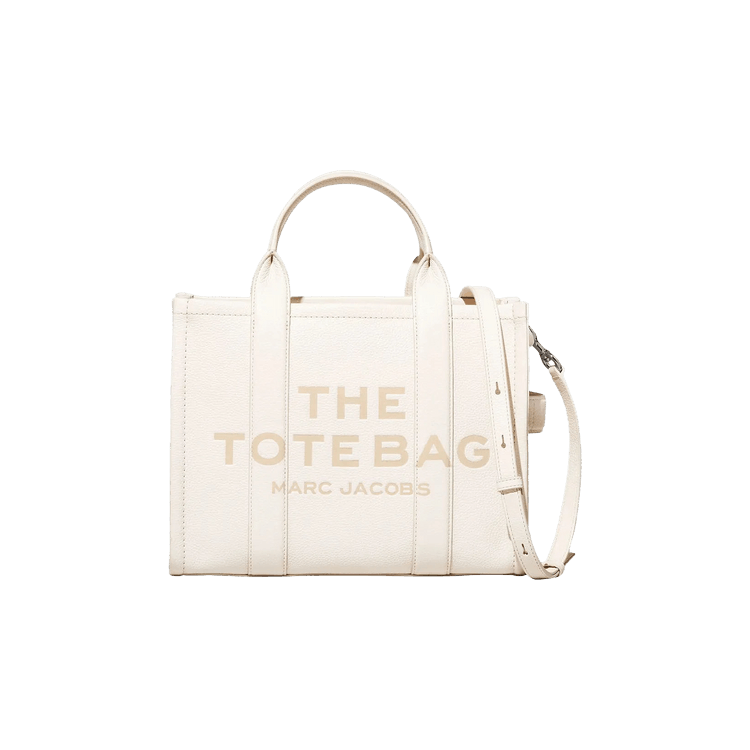 Marc Jacobs Leather Medium Tote Bag 'White'