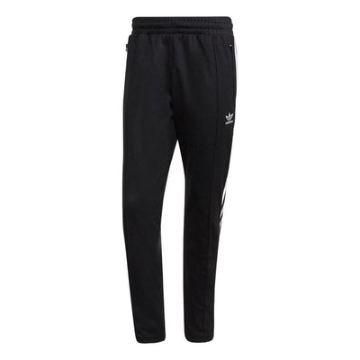 adidas originals Solid Color Stripe Logo Straight Casual Sports Pants/Trousers/Joggers Unisex Black