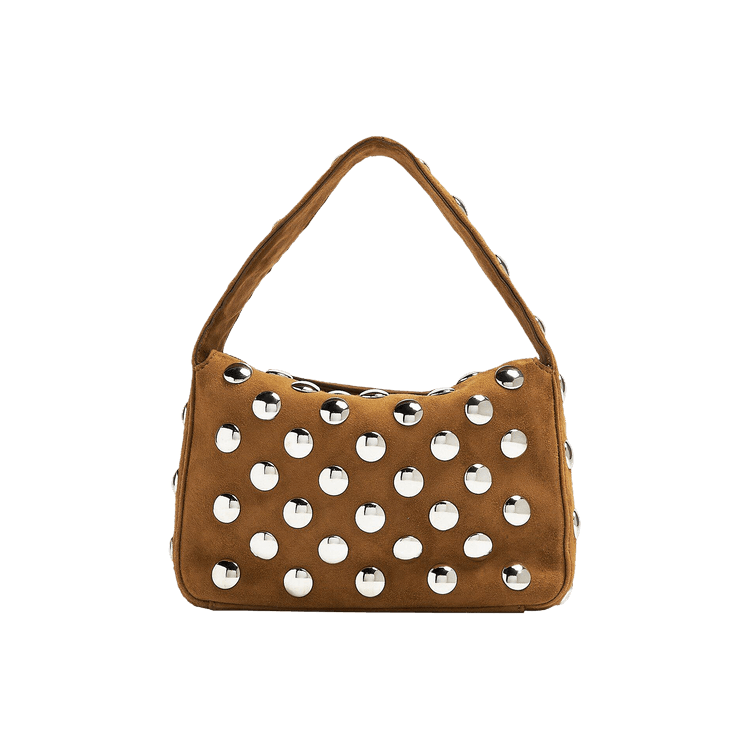 Khaite Elena Suede Small Studded Bag 'Mud'