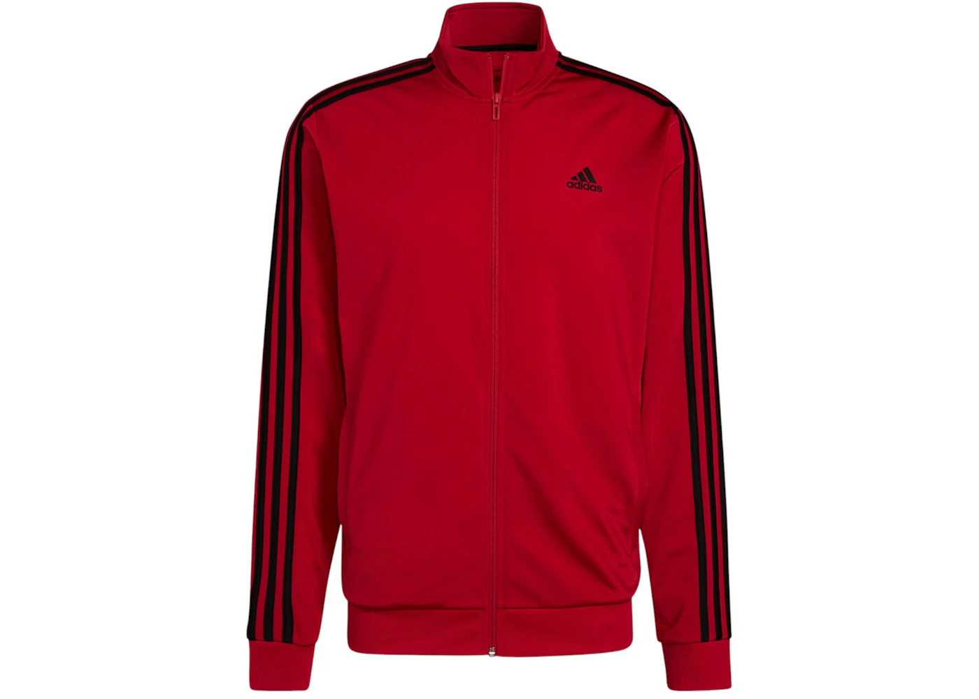 adidas Essentials Warm 3-Stripes Track Jacket Scarlet Black
