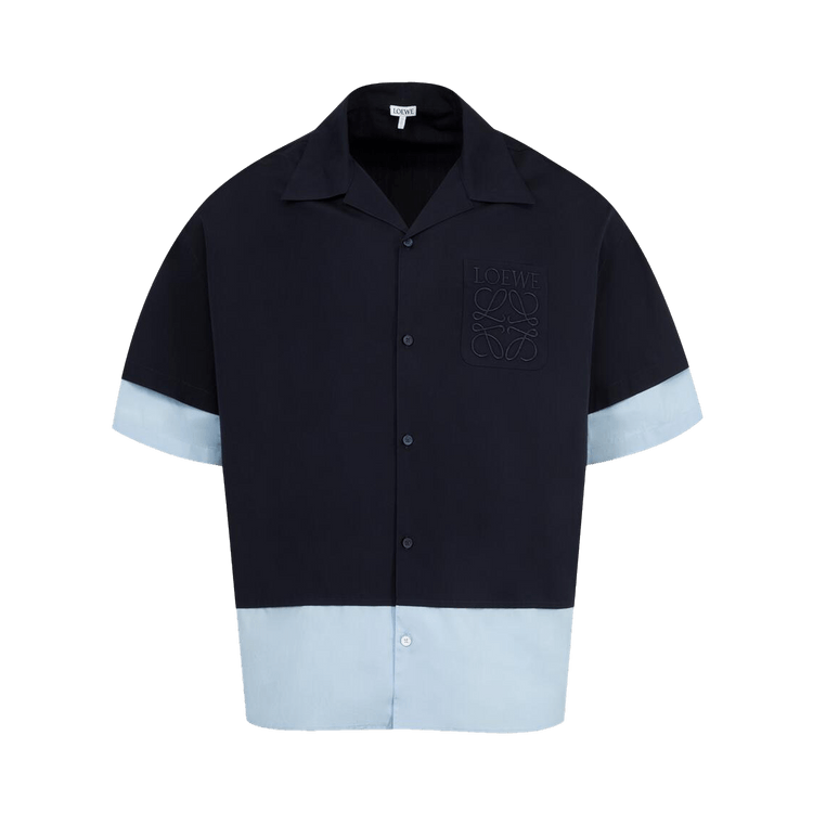 Loewe Short-Sleeve Shirt 'Dark Navy/Light Blue'
