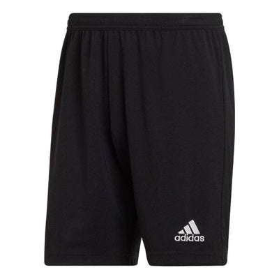 Men's adidas Solid Color Logo Printing Straight Casual Shorts Black