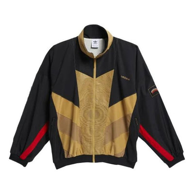 Men's adidas originals x MIDWEST KIDS Crossover Loose Casual Stand Collar Sports Jacket Colorblock