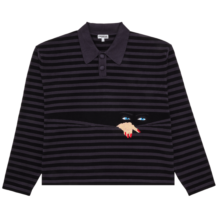 HOUSE OF ERRORS Knitted Peeping Rugby 'Black/Grey'