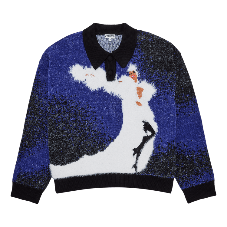 HOUSE OF ERRORS Femme Fatale Knitted Rugby 'Dark Blue'