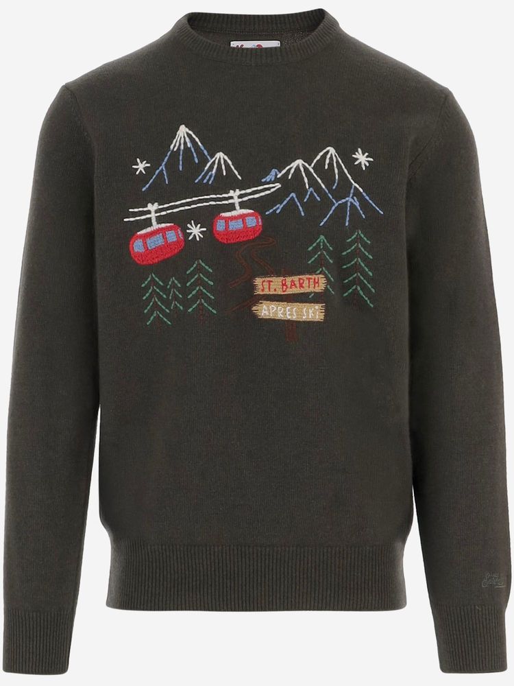 Mc2 Saint Barth Mountain Embroidered Sweater