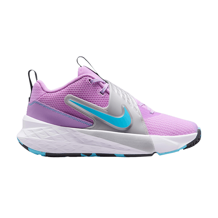 Nike Team Hustle D 12 GS 'Fuchsia Glow Metallic Silver'