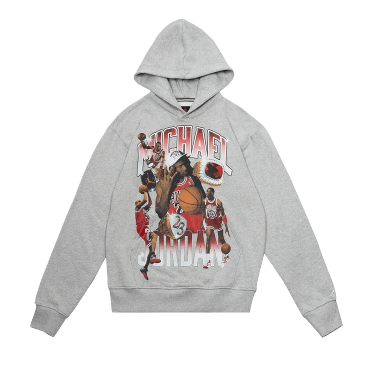 Air Jordan Flight Fleece Graphic Pullover Hoodie 'Grey Heather'
