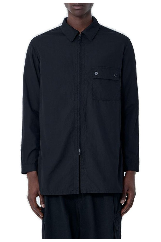 Yohji Yamamoto Chain Stitch Broad Zip Open Blouse