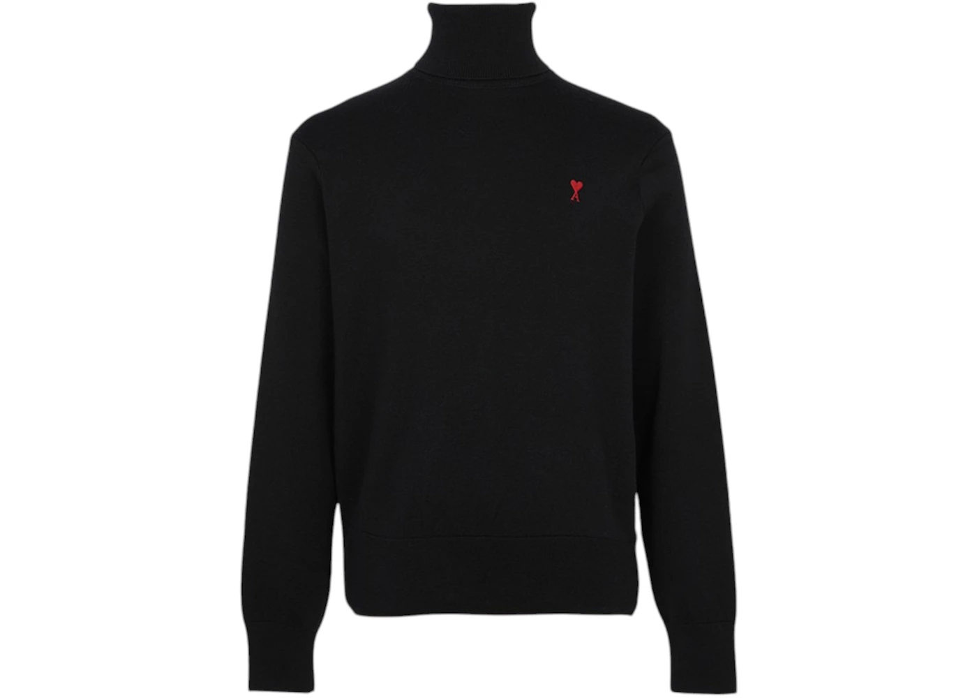 Ami Paris Turtleneck Sweater Black