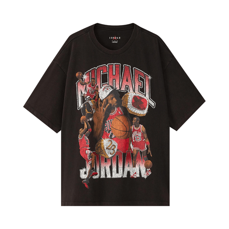 Air Jordan Flight Essentials Oversized T-Shirt 'Black/Varsity Red'