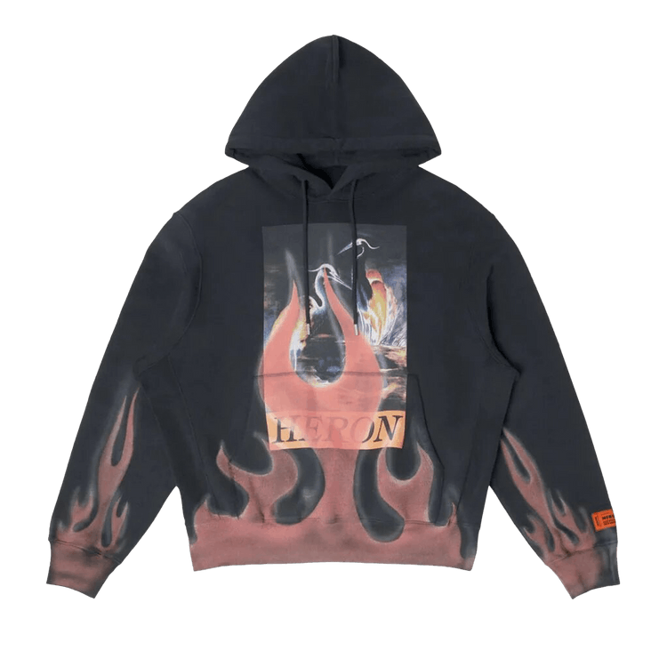Heron Preston Heron Times Flames Hoodie 'Black'