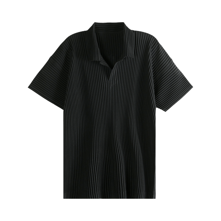 Homme Plissé Issey Miyake Polo Shirt 'Black'