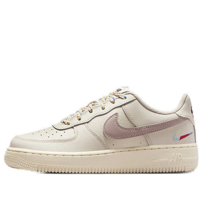 (GS) Nike Air Force 1 LV8 1 'Light Orewood Brown Burgundy Crush'